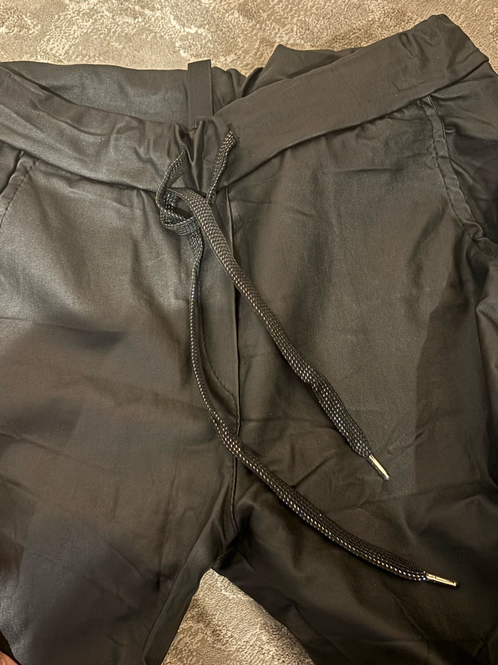 Slim Black Women's Track Joggers with Side Trim - Picture 3 of 9